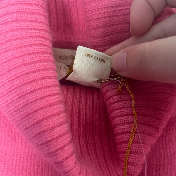 New Parisian Signature Pink Turtleneck 100% cashmere size xl - Picture 4 of 5